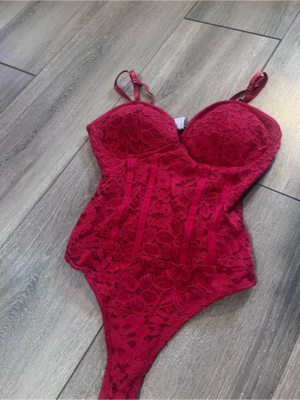Urban Heritage Red Lace Night Out Bustier